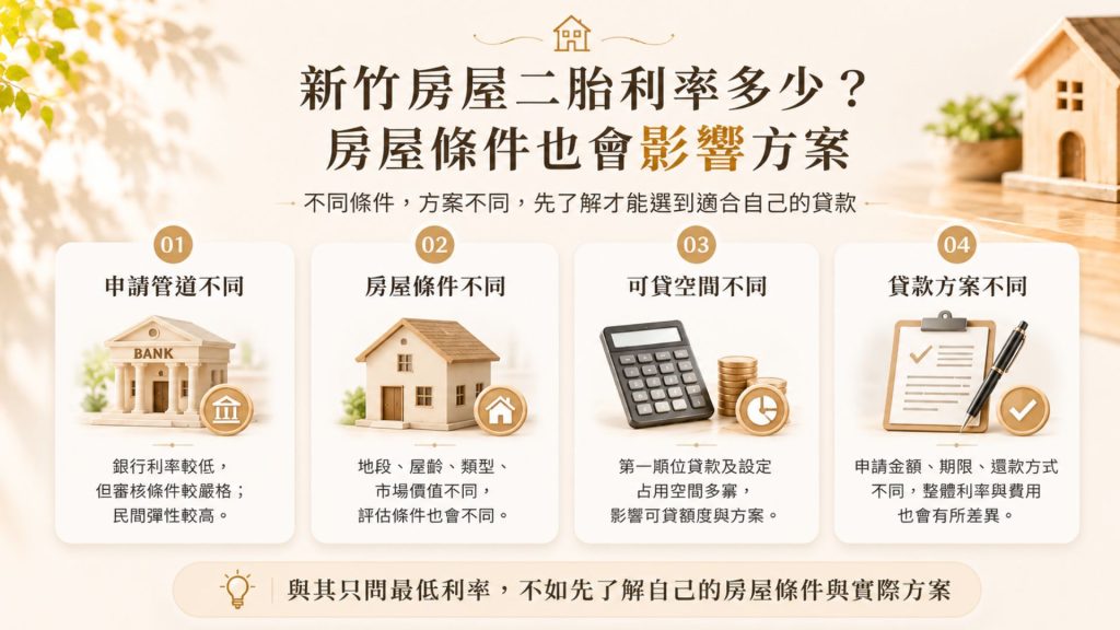 新竹房屋二胎利率多少？房屋條件也會影響方案