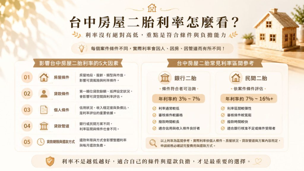 台中房屋二胎利率怎麼看